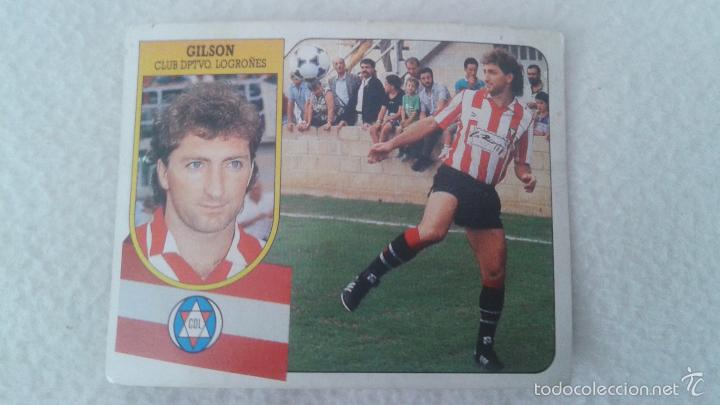 Cromos de f&uacute;tbol: 91-92 ESTE. NUNCA PEGADO GILSON LOGRO&Ntilde;ES - Foto 1