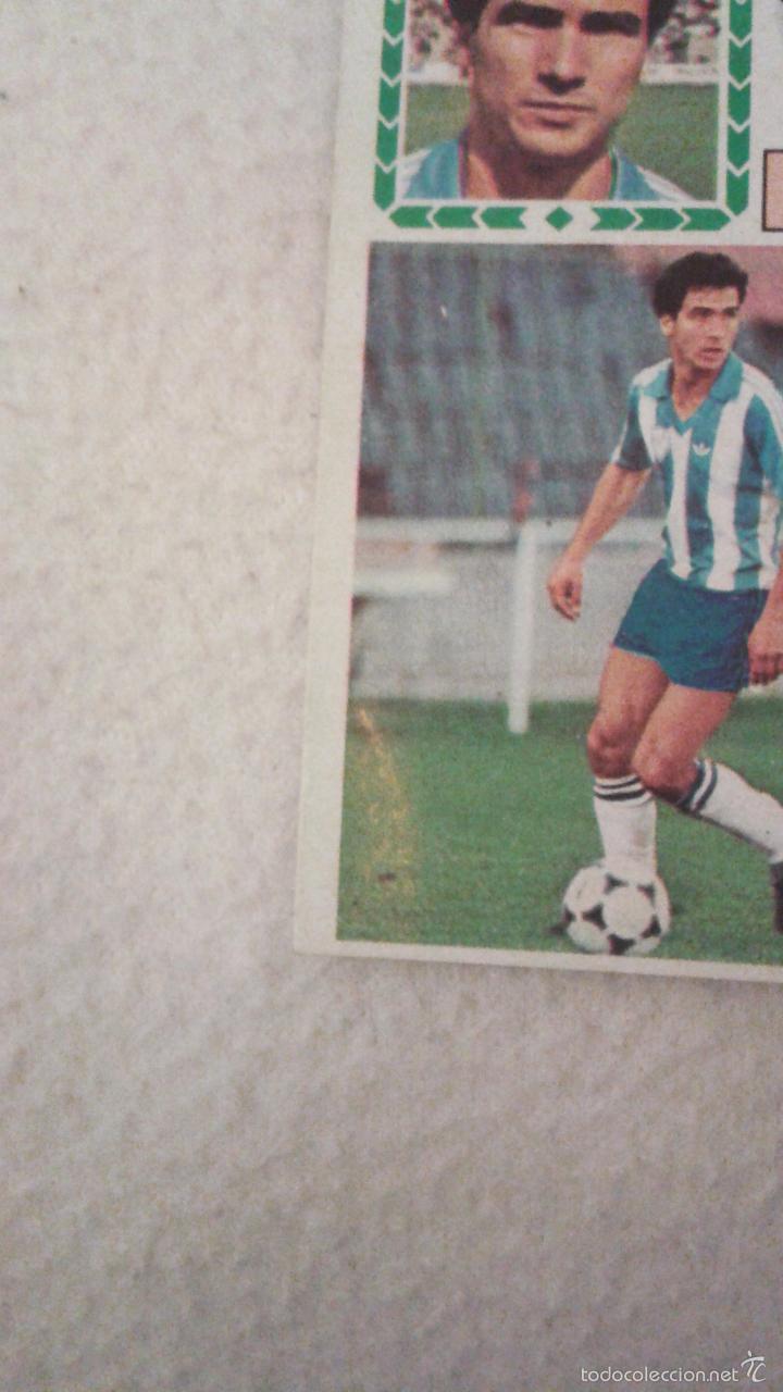 Cromos de f&uacute;tbol: 83/84 ESTE. RECIO MALAGA CON ERROR IMPRESION MANCHA CESPED - Foto 2