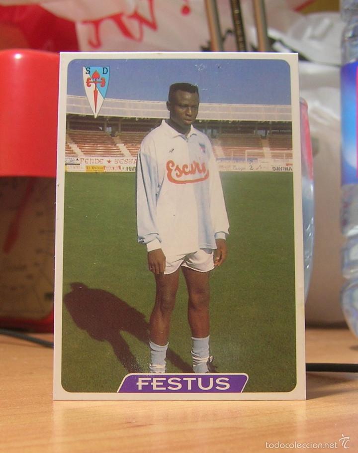 Figurine di Calcio: MUNDICROMO FICHAS DE LA LIGA 1995-1996 95 96 N&ordm; 287 FESTUS (COMPOSTELA) ULTIMA HORA ERROR  LEER