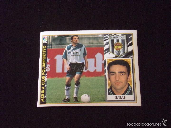 Cromos de f&uacute;tbol: SABAS, COLOCA. MERIDA. ESTE 97-98. - Foto 1