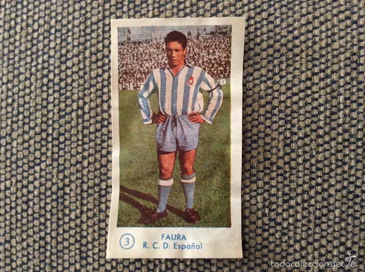 Cromos de f&uacute;tbol: Bachende 1957/58. Espa&ntilde;ol 3 Faura