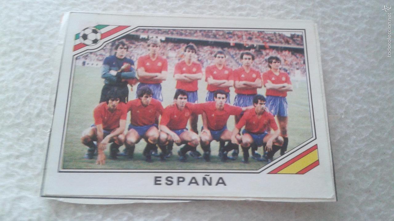 Figurine di Calcio: MUNDIAL MEXICO 86 PANINI ALINEACION ESPA&Ntilde;A SELECCION ESPA&Ntilde;OLA CON ARCONADA. RECORTADO