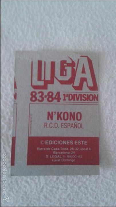 Cromos de f&uacute;tbol: 83-84 ESTE. N&acute;KONO ESPA&Ntilde;OL IMPORTANTE ERROR DE CORTE - Foto 2