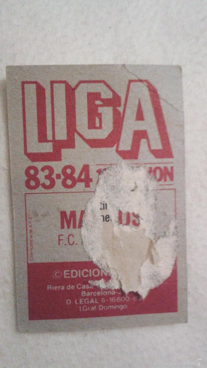 Cromos de f&uacute;tbol: 83-84 ESTE. BARCELONA MARCOS - Foto 2