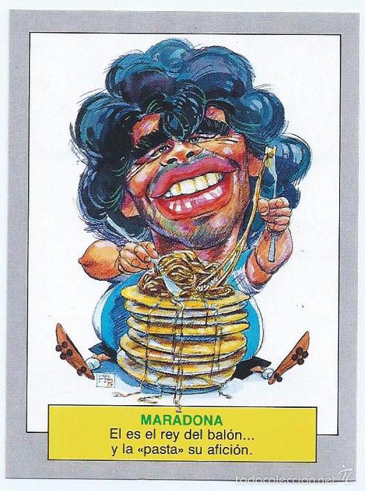 Cromos de f&uacute;tbol: Maradona - Karikatas y chistorretas #11 - Ediciones Este (1990) &iexcl;Impecable! - Foto 1