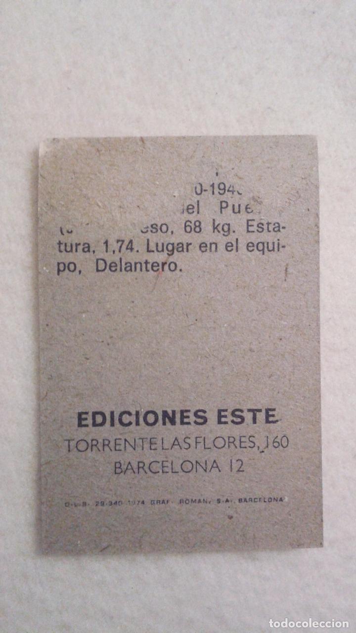 Cromos de f&uacute;tbol: 74-75 ESTE. BAJA MALAGA ALVAREZ - Foto 2