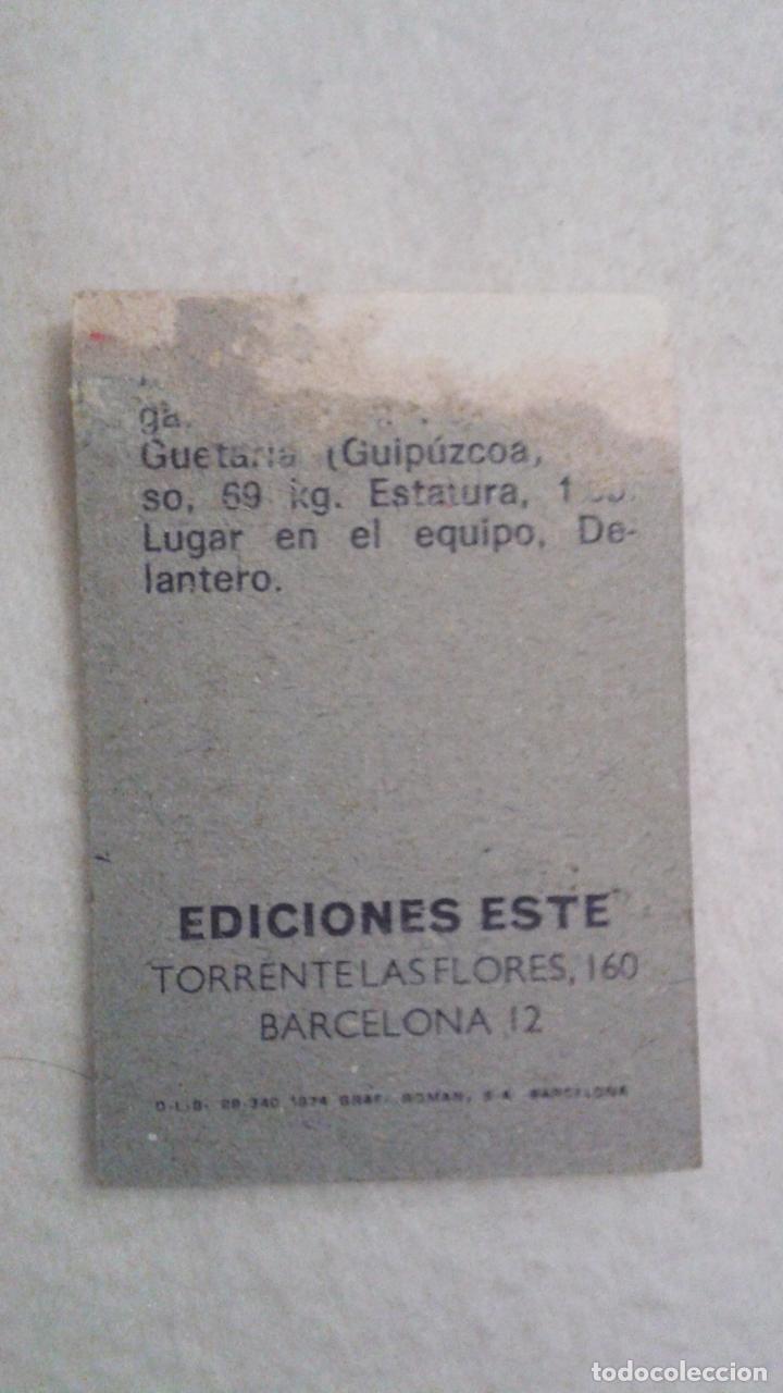 Cromos de f&uacute;tbol: 74-75 ESTE. BAJA ESPA&Ntilde;OL DE DIEGO - Foto 2