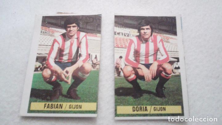 Cromos de f&uacute;tbol: 74-75 ESTE. ERROR DE CORTE LEVE SPORTING GIJON FABIAN Y DORIA - Foto 1