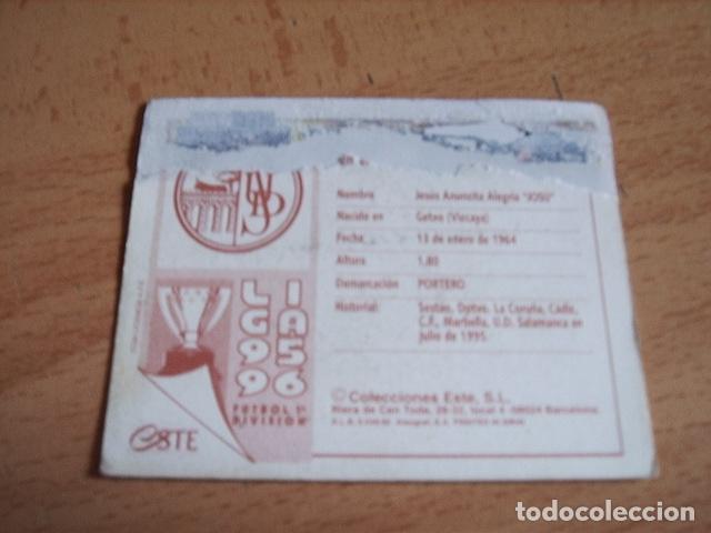 Cromos de f&uacute;tbol: SALAMANCA--  JOSU  COLOCA  ED.ESTE 95-96  VENTANILLA - Foto 2