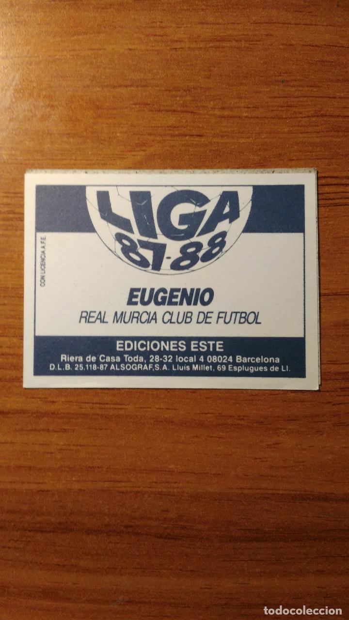 Cromos de f&uacute;tbol: EDICIONES ESTE 87/88 - EUGENIO - REAL MURCIA - NUNCA PEGADO - Foto 2