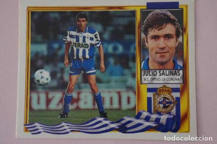 Cromos de f&uacute;tbol: CROMO DE F&Uacute;TBOL JULIO SALINAS DEL R.C.D. LA CORU&Ntilde;A BAJA SIN PEGAR LIGA ESTE 1995-1996/95-96
