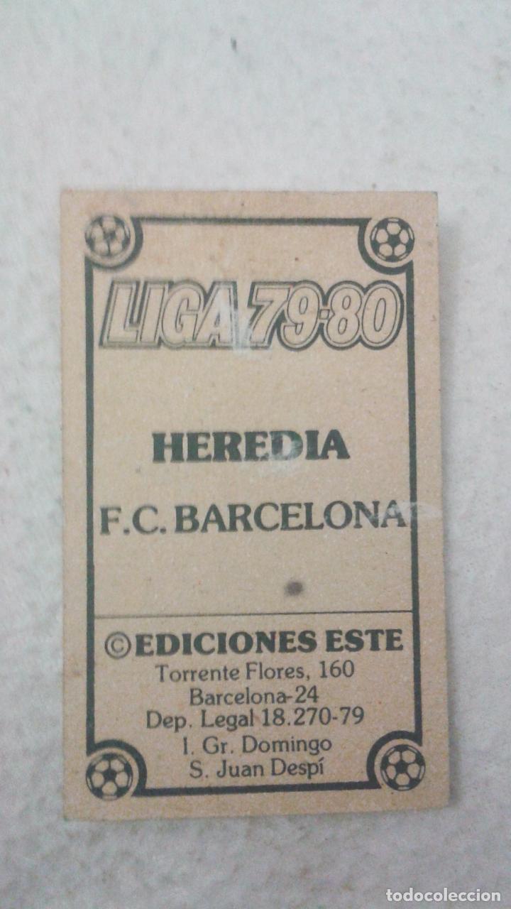 Cromos de f&uacute;tbol: 79-80 ESTE. BARCELONA HEREDIA - Foto 2