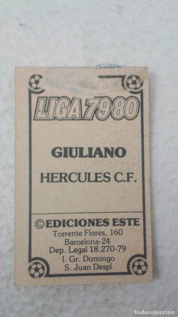 Cromos de f&uacute;tbol: 79-80 ESTE. HERCULES GIULIANO - Foto 2