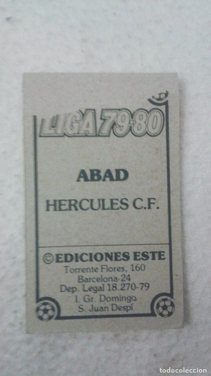 Cromos de f&uacute;tbol: 79-80 ESTE. HERCULES ABAD - Foto 2