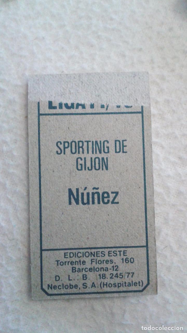 Cromos de f&uacute;tbol: 77-78 ESTE. SPORTING DE GIJON NU&Ntilde;EZ - Foto 2