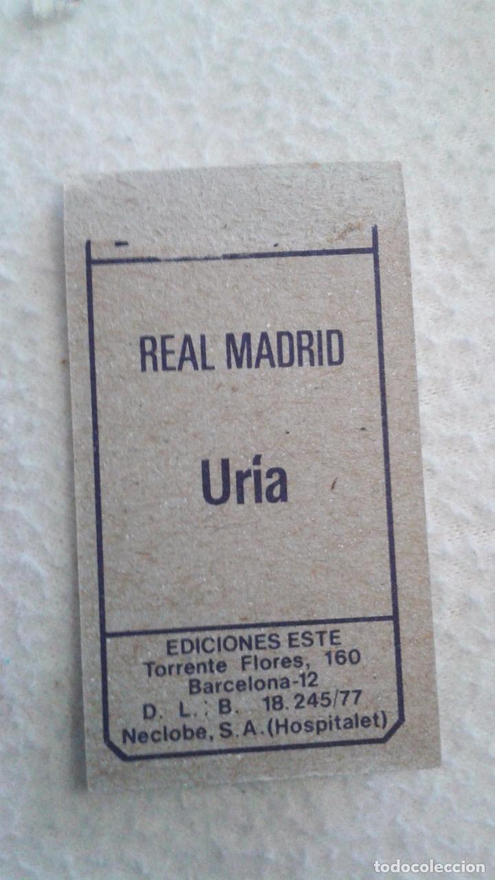 Cromos de f&uacute;tbol: 77-78 ESTE. REAL MADRID URIA - Foto 2