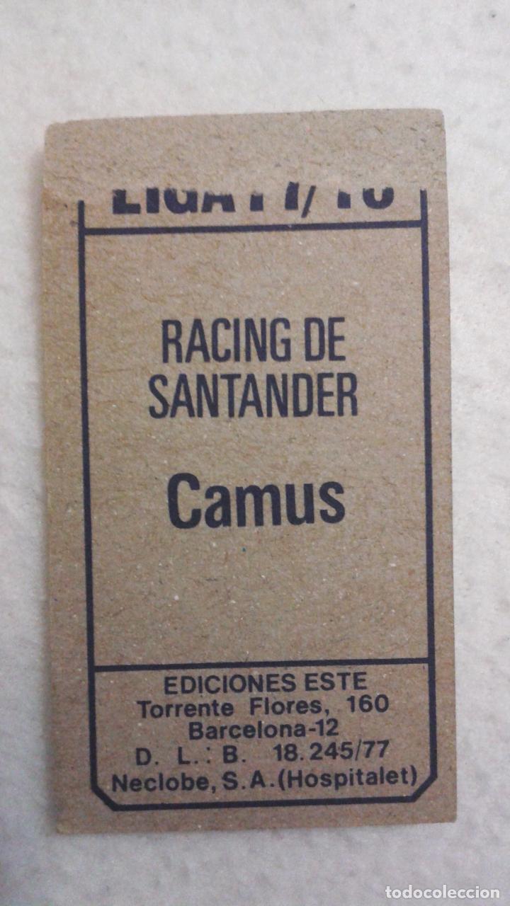 Cromos de f&uacute;tbol: 77-78 ESTE. RACING SANTANDER CAMUS - Foto 2