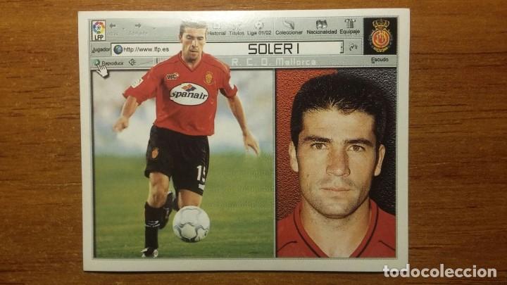 Cromos de f&uacute;tbol: CROMO EDICIONES ESTE 2001/2002 - MALLORCA - SOLER - NUNCA PEGADO - Foto 1