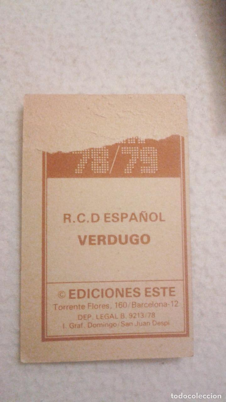 Cromos de f&uacute;tbol: 78-79 ESTE. ESPA&Ntilde;OL VERDUGO - Foto 2