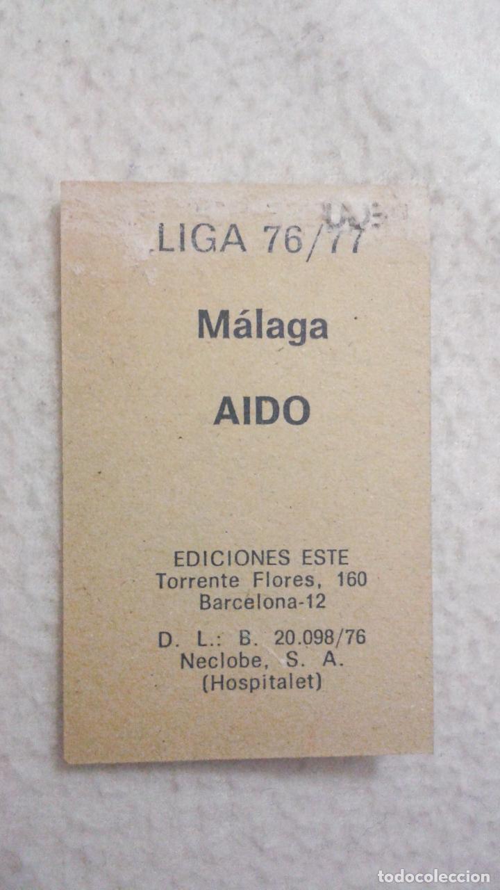 Cromos de f&uacute;tbol: 76-77 ESTE. MALAGA AIDO - Foto 2