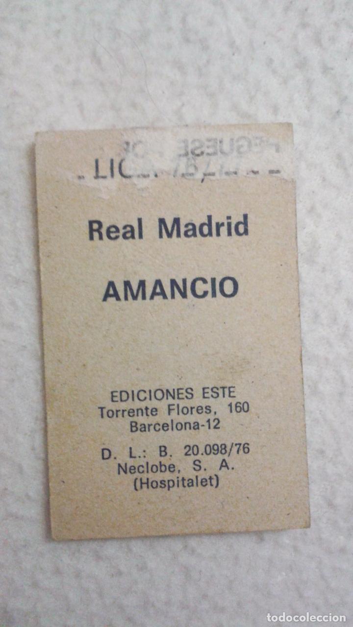 Cromos de f&uacute;tbol: 76-77 ESTE. REAL MADRID AMANCIO - Foto 2