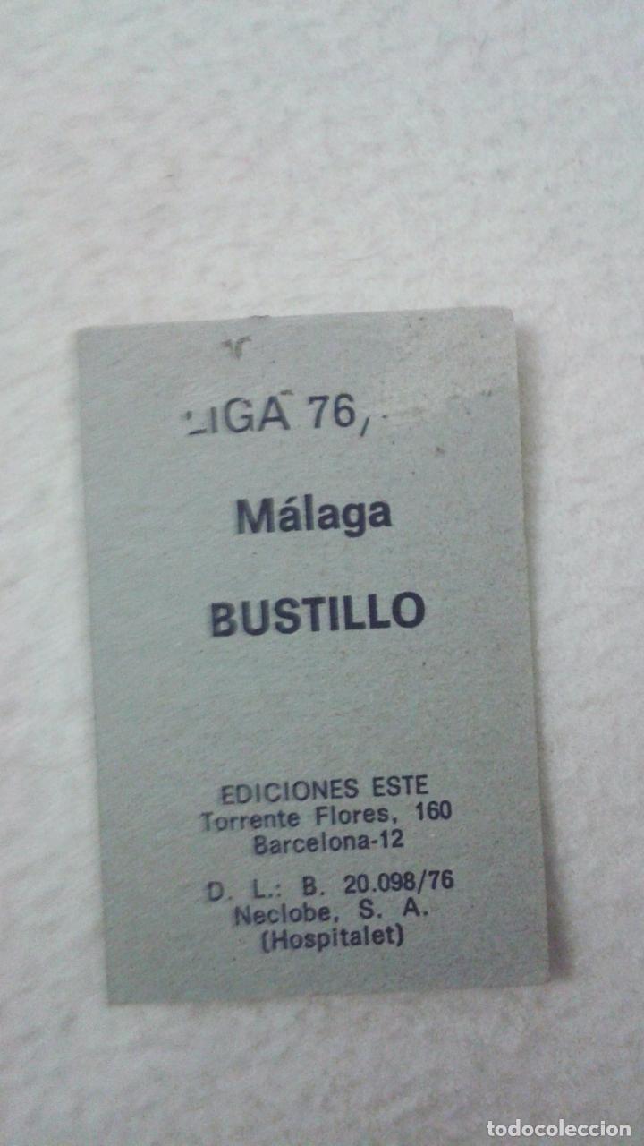 Cromos de f&uacute;tbol: 76-77 ESTE. MALAGA BUSTILLO - Foto 2
