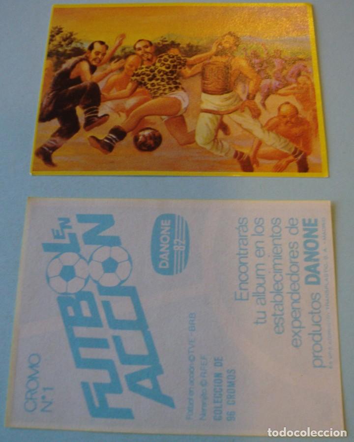 Cromos de F&uacute;tbol: CROMO ALBUM FUTBOL EN ACCION DE DANONE N&ordm; 1 A&Ntilde;O 1982 (SIN PEGAR)