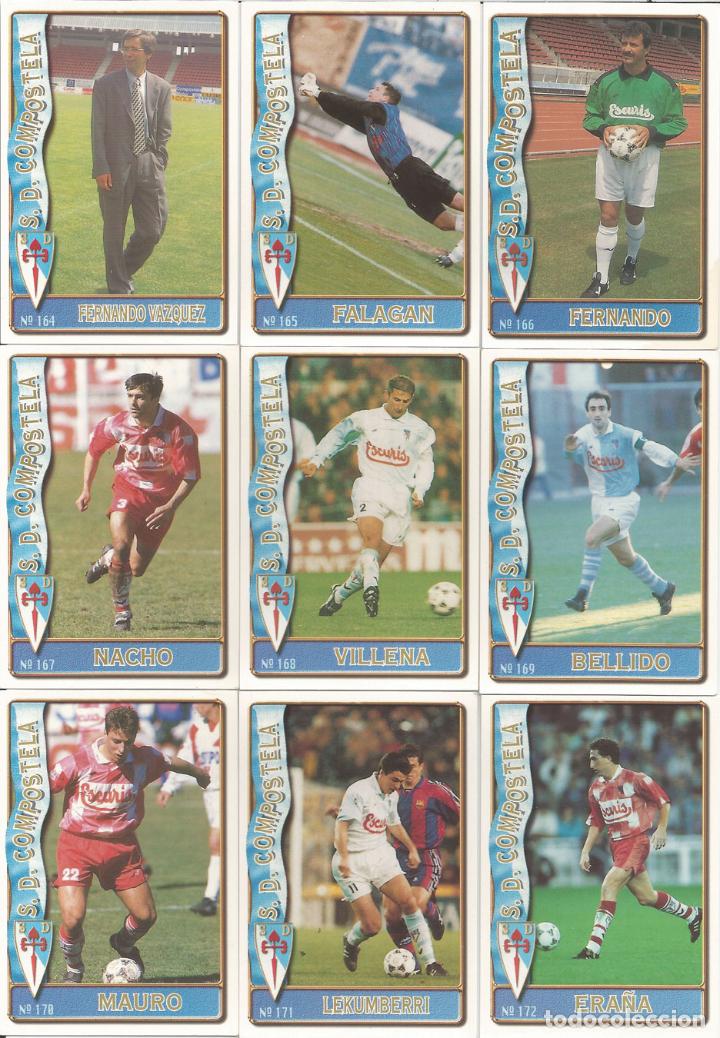 Cromos de F&uacute;tbol: SOCIEDAD DEPORTIVA COMPOSTELA, CROMOS (14) TEMPORADA 1995-96, MUNDI CROMO SPORT