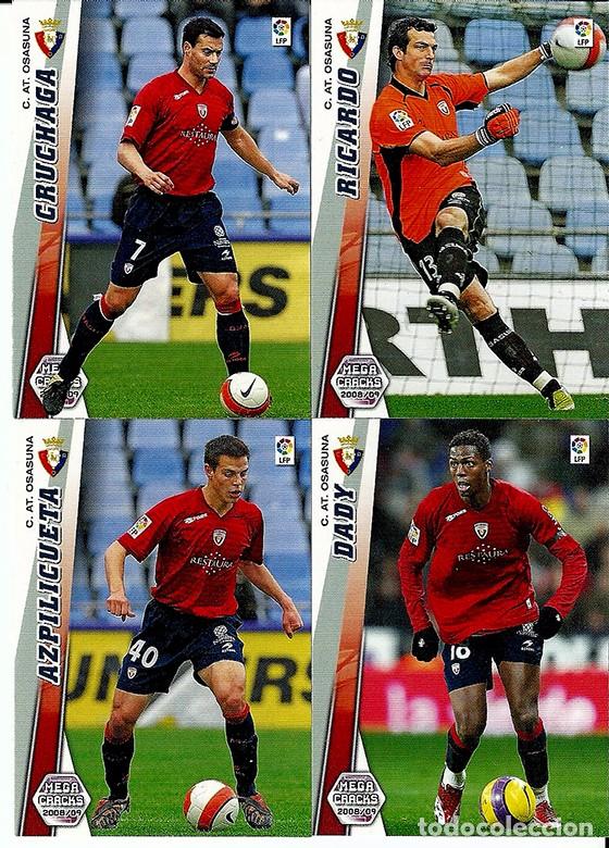 Cartes &agrave; collectionner de Football: LOTE DE 4 MEGACRACKS 08-09.PANINI. C.AT.OSASUNA