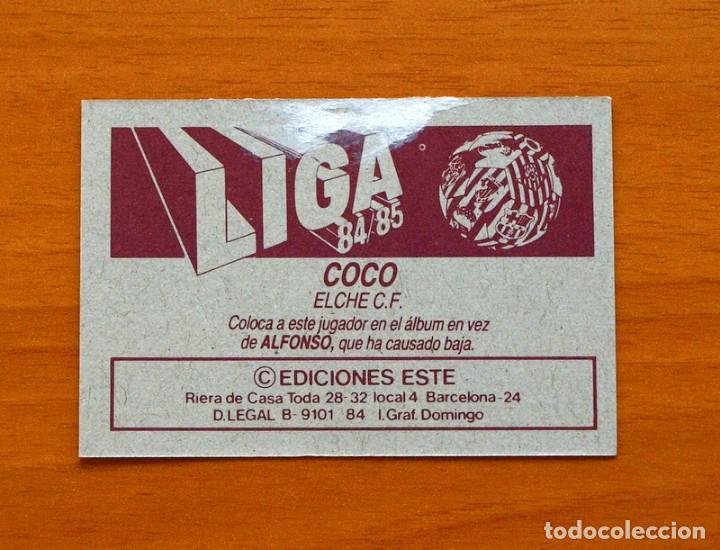 Cromos de f&uacute;tbol: Elche - Coco - Coloca - Ediciones Este 1984-1985, 84-85 - Foto 2