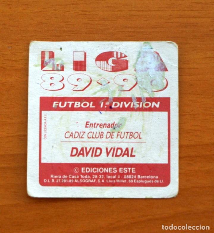 Cromos de f&uacute;tbol: C&aacute;diz - David Vidal - Ediciones Este 1989-1990, 89-90 - Foto 2