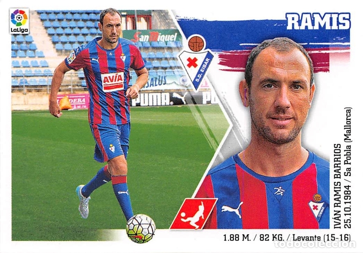 Cromos de f&uacute;tbol: EDICIONES ESTE 15/16 2015/2016 - 07 RAMIS (S.D EIBAR) SIN PEGAR - Foto 1
