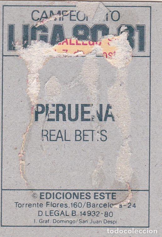 Cromos de f&uacute;tbol: ESTE 80-81 PERUENA (DESPEGADO)(A-9) - Foto 2