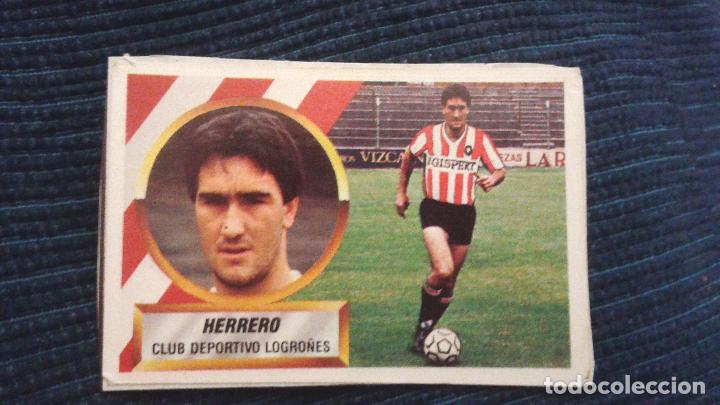 Cromos de f&uacute;tbol: 88-89 ESTE. RECORTADO COLOCA LOGRO&Ntilde;ES HERRERO - Foto 1