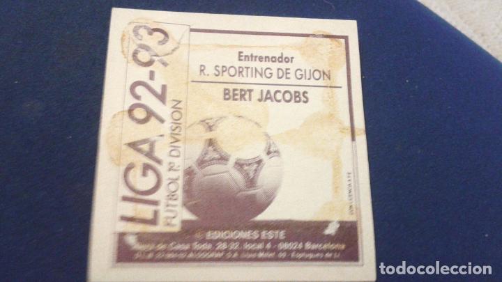 Cromos de f&uacute;tbol: 92-93 ESTE. SPORTING GIJON BERT JACOBS - Foto 2