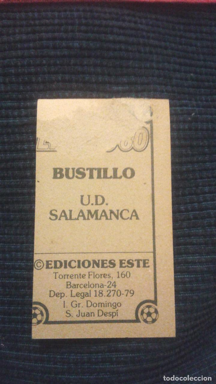 Cromos de f&uacute;tbol: 79-80 ESTE. SALAMANCA BUSTILLO CON ERROR DE CORTE - Foto 2