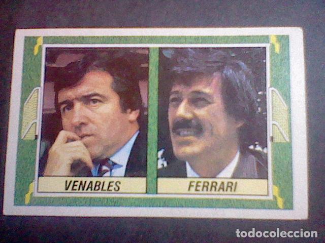 Cromos de f&uacute;tbol: ED ESTE CROMO SIN PEGAR NUNCA 1984 85 84 ENTRENADORES VENABLES FERRARI VERSION