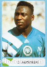 Cromos de f&uacute;tbol: MUNDIAL FUTBOL USA 94 N&ordm; 329 D. AMOKASHI ** NIGERIA ** EDICIONES ESTADIO *NUNCA PEGADO * C-2-4