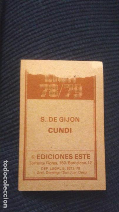 Cromos de f&uacute;tbol: 78/79 ESTE. SPORTING DE GIJON CUNDI - Foto 2