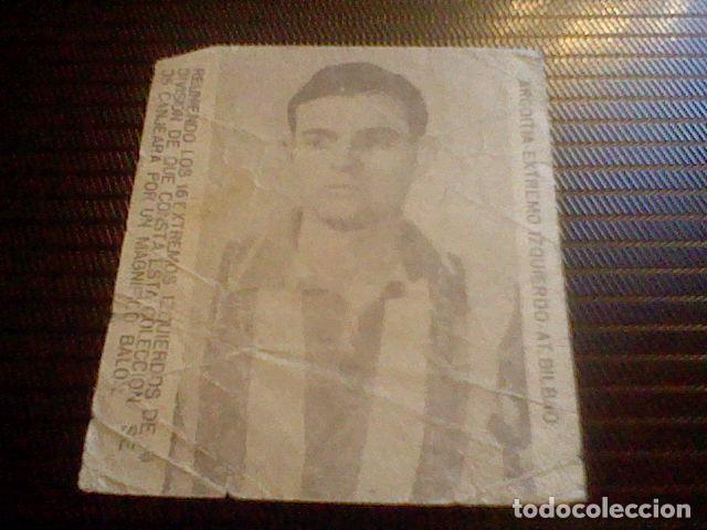 Cromos de f&uacute;tbol: cromo promocional a&ntilde;os 60 caramelos chocolates Ramos Murcia BILBAO ARGOITIZ EXTRO IZQDO