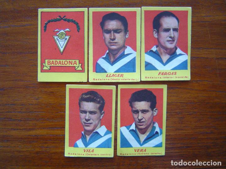 Fu&szlig;ball-Sticker: BADALONA - CAMPEONES 1951 2&ordf; divisi&oacute;n Bruguera 1950/51 50/51- 5 cromos perfectos