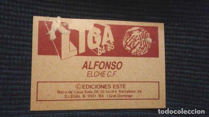 Cromos de f&uacute;tbol: 84/85 ESTE. ELCHE ALFONSO - Foto 2