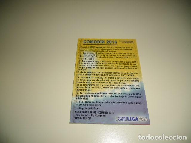 Cromos de Futebol: FICHA CROMO MUNDICROMO FICHAS QUIZ LIGA 2013 2014 13 14 BONO PLATINUM 2014