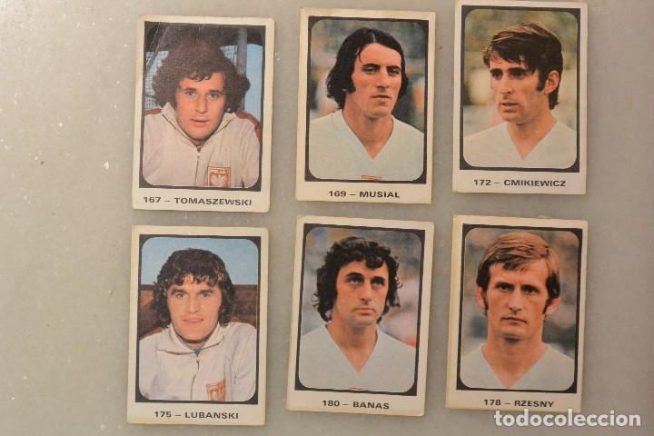 Fu&szlig;ball-Sticker: LOTE 6 CROMOS FUTBOL EQUIPO POLONIA COLECCION CAMPEONATO MUNDIAL MUNICH 1974 EDITORIAL RUIZ ROMERO