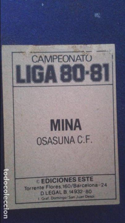 Cromos de f&uacute;tbol: 80/81 ESTE. OSASUNA MINA - Foto 2