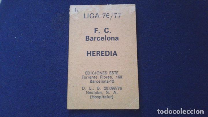 Cromos de f&uacute;tbol: 76/77 ESTE. BARCELONA HEREDIA - Foto 2