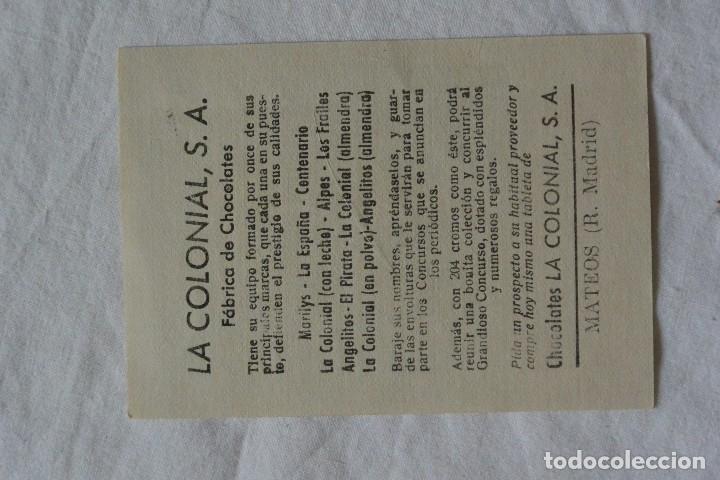 Cromos de f&uacute;tbol: CROMO MATEOS REAL MADRID CROMOS LA COLONIAL. 1954. - Foto 2