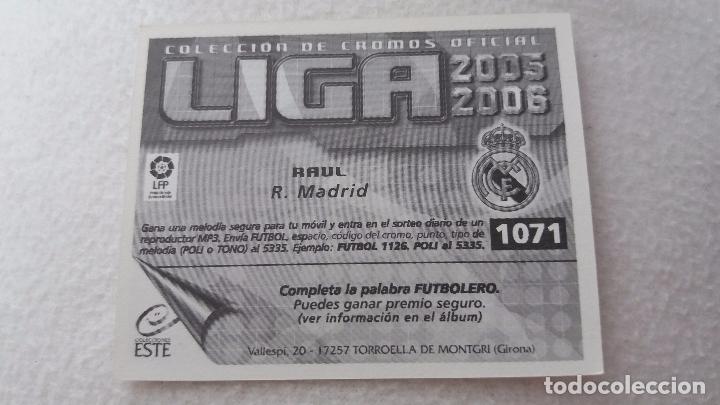 Cromos de f&uacute;tbol: 05/06 ESTE. NUNCA PEGADO REAL MADRID RAUL - Foto 2