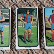 Cromos de Fútbol: 3 CROMOS FUTBOL. CAMPEONATOS NACIONALES DE FUTBOL 1974 - 75. FC BARCELONA, ASENSI, TOME... VER FOTOS. Lote 91281620
