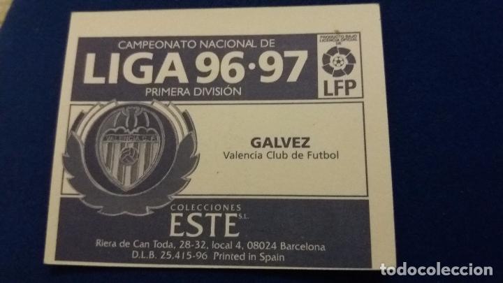 Cromos de f&uacute;tbol: 96/97 ESTE. NUNCA PEGADO VALENCIA G&Aacute;LVEZ ERROR DE CORTE - Foto 2